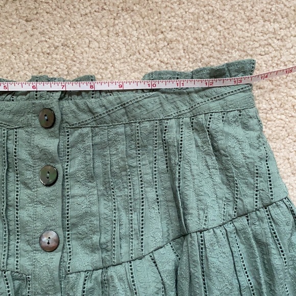 🆕 Tularosa Sage Green Button-Up Mini Skirt M - Picture 12 of 13